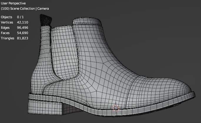 Vance Co Garrett Men Boots - 4 Color Variations Included Low-poly 3D model_16