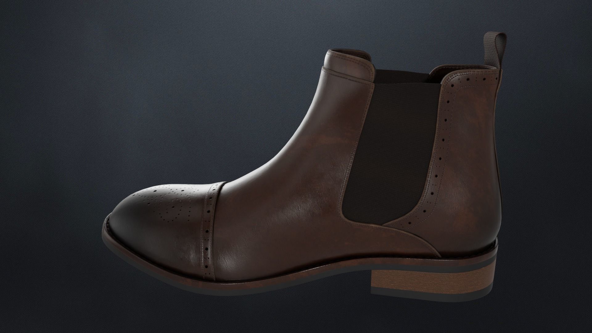 Vance Co Garrett Men Boots - 4 Color Variations Included Low-poly 3D model_14