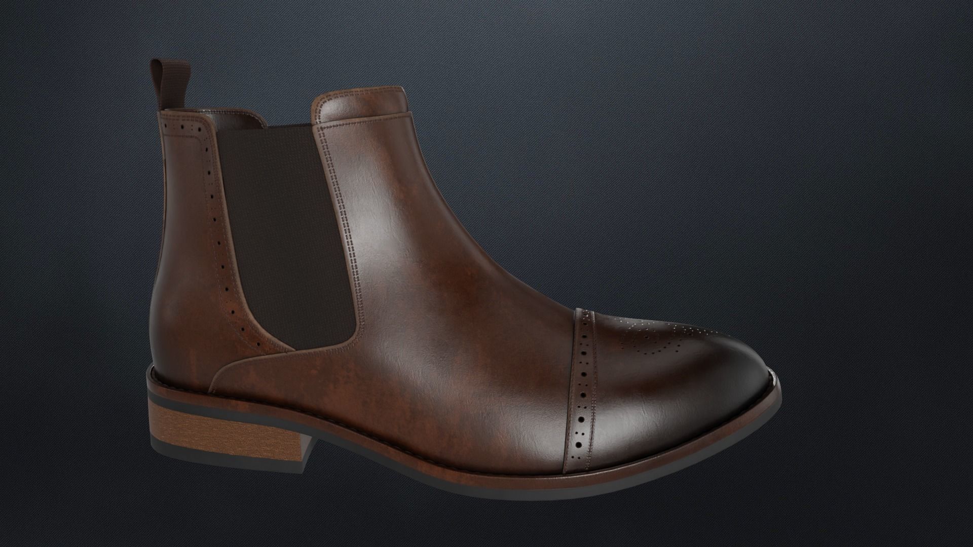 Vance Co Garrett Men Boots - 4 Color Variations Included Low-poly 3D model_15