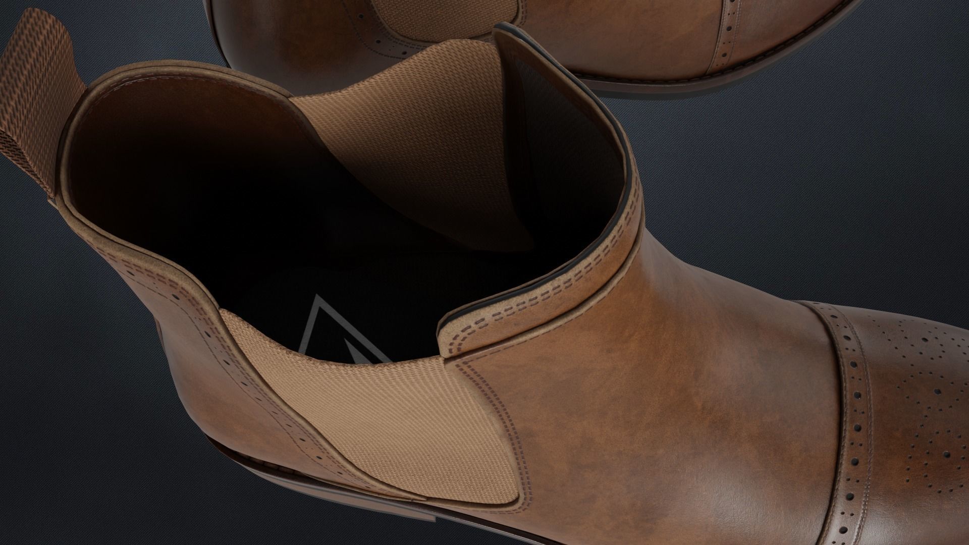 Vance Co Garrett Men Boots - 4 Color Variations Included Low-poly 3D model_11