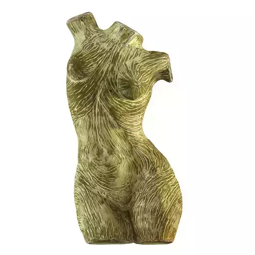 Female Body Sculpture Low-poly 3D model