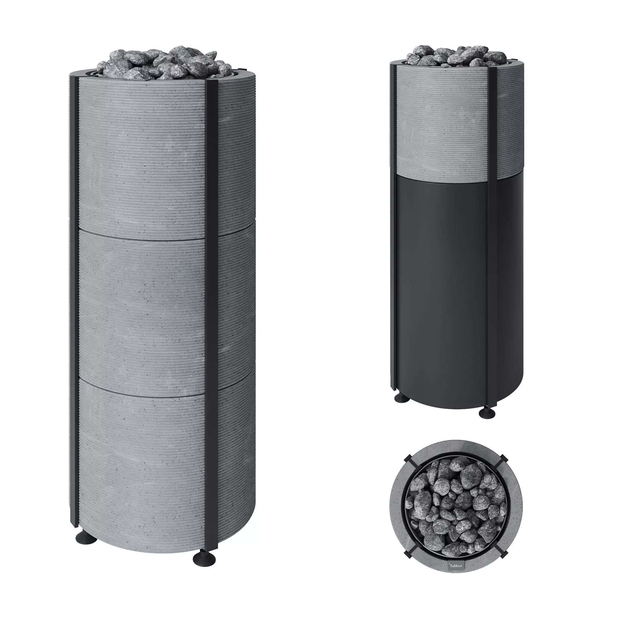 Electric Heaters Set8 Tulikivi Naava Grey 3D model_0