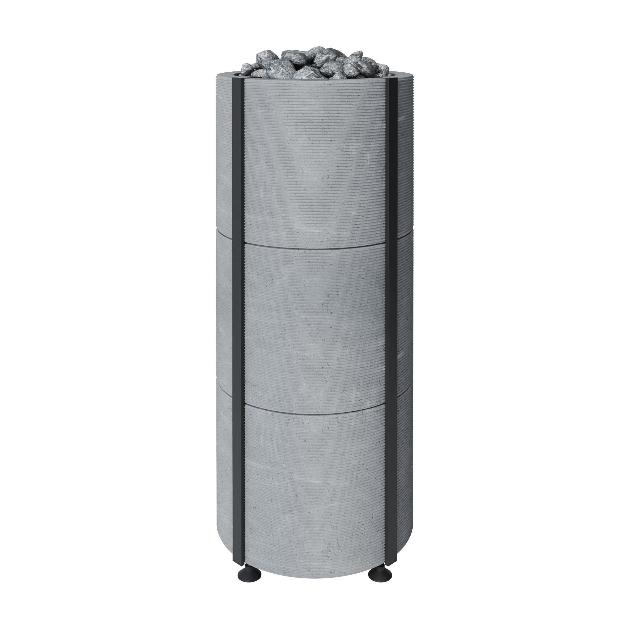 Electric Heaters Set8 Tulikivi Naava Grey 3D model_9