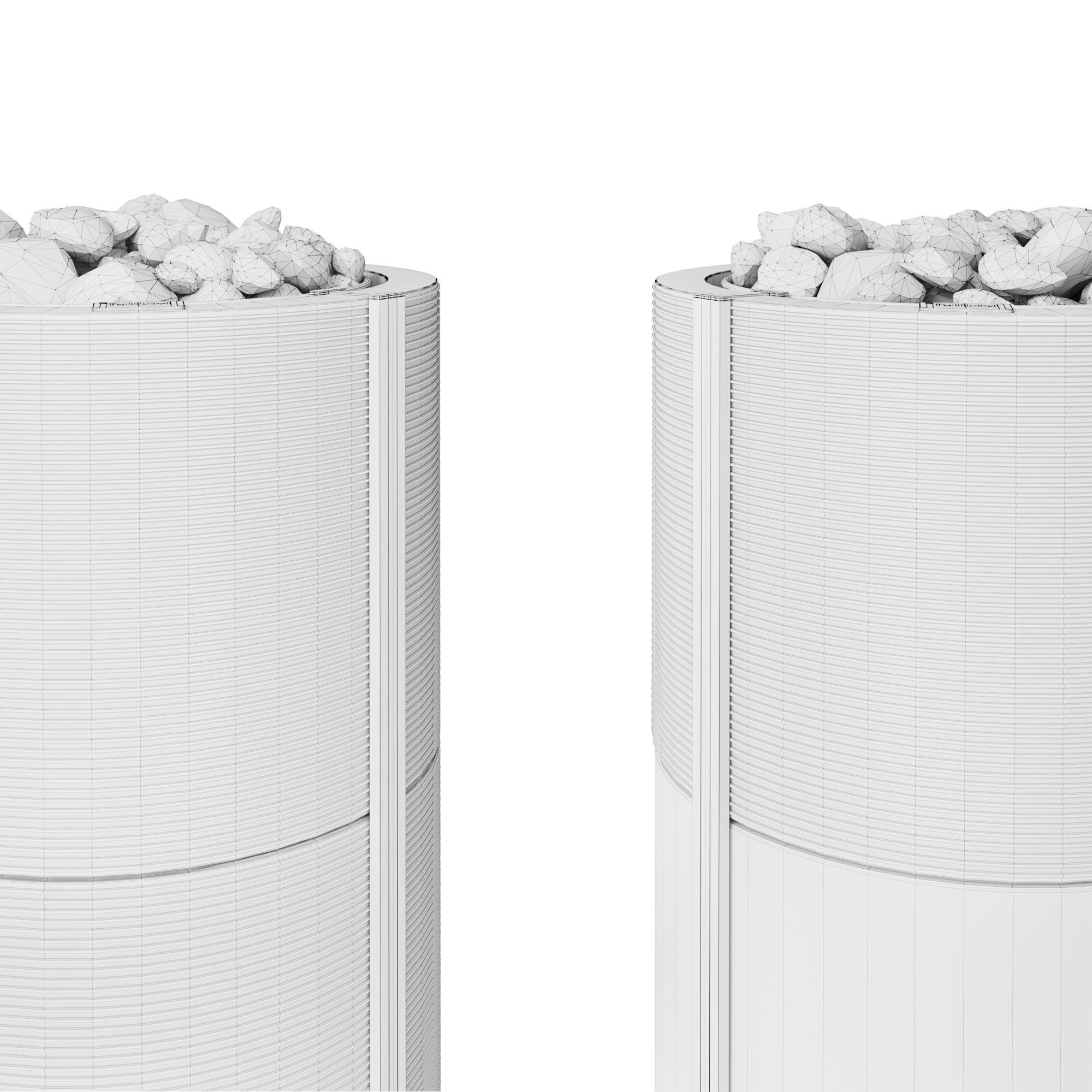 Electric Heaters Set8 Tulikivi Naava Grey 3D model_6