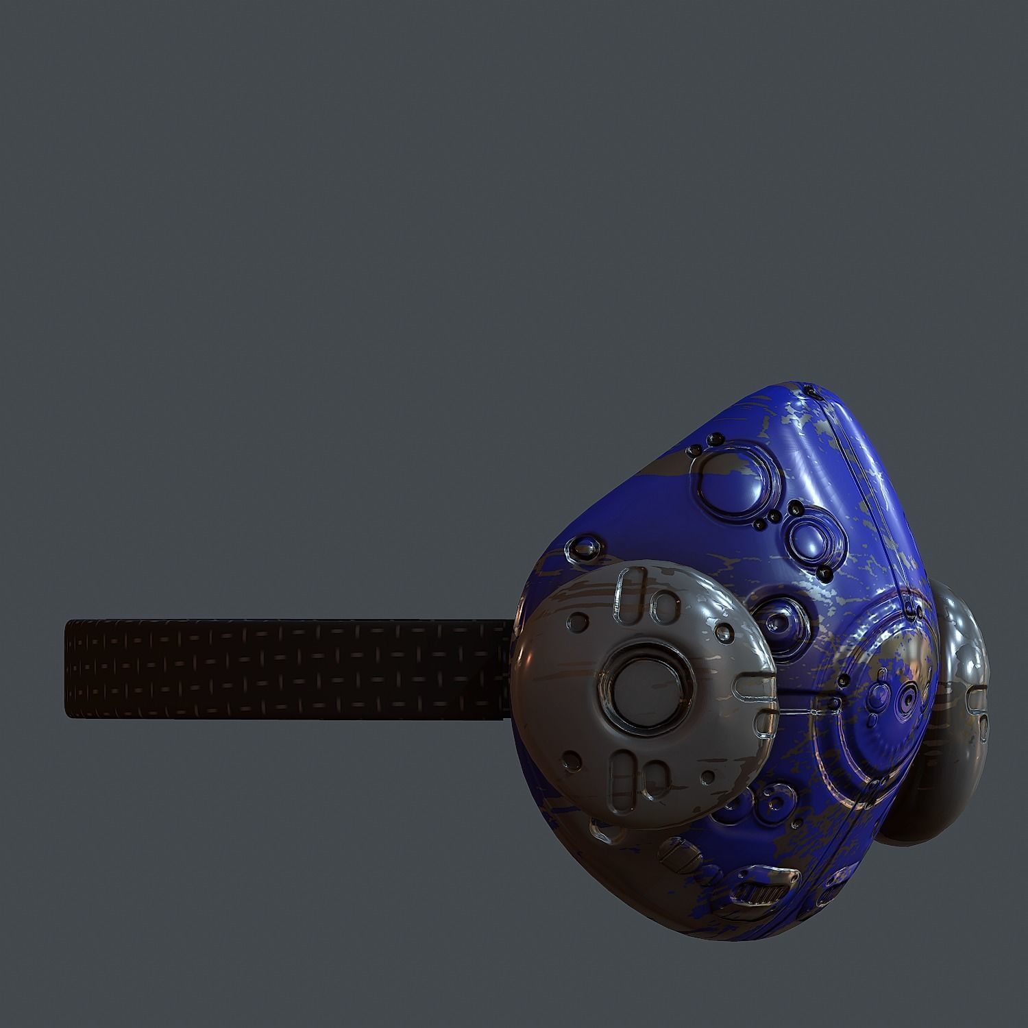 Gas mask helmet 3d model scifi Low-poly Low-poly 3D model Low-poly 3D model_2