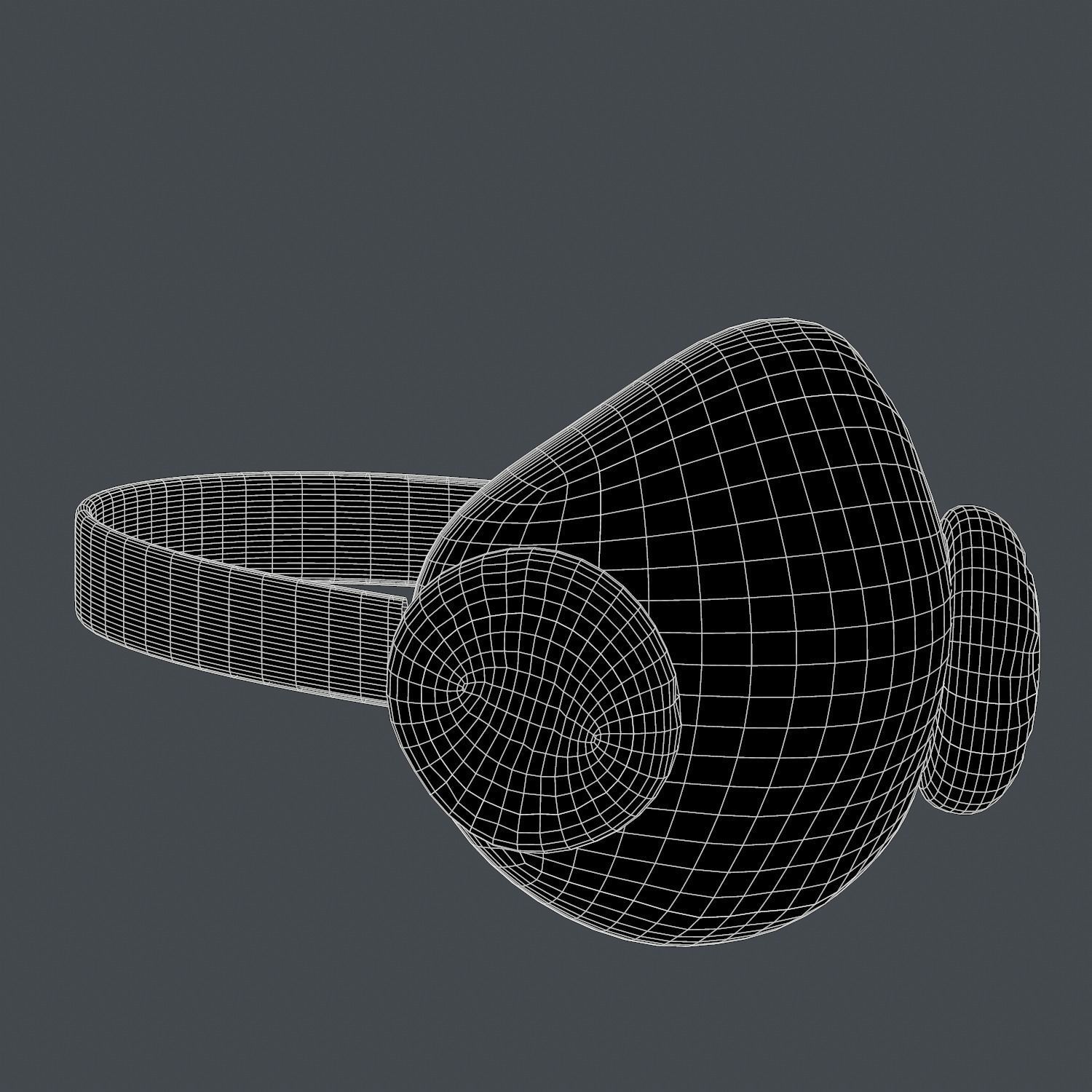 Gas mask helmet 3d model scifi Low-poly Low-poly 3D model Low-poly 3D model_7