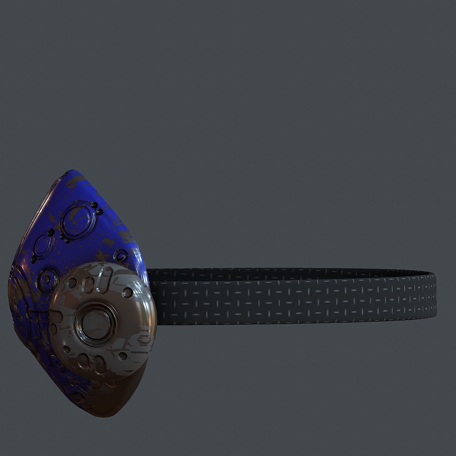 Gas mask helmet 3d model scifi Low-poly Low-poly 3D model Low-poly 3D model_4