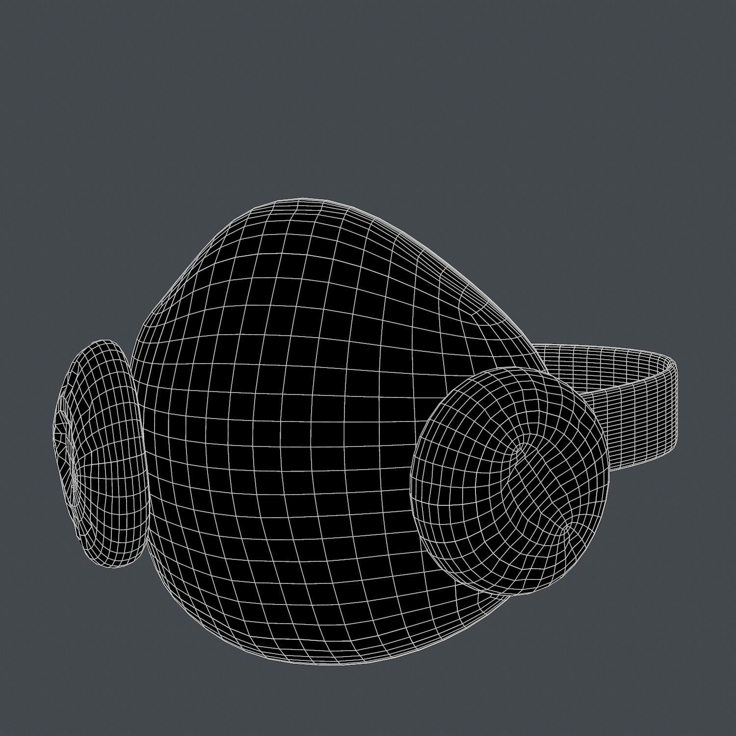 Gas mask helmet 3d model scifi Low-poly Low-poly 3D model Low-poly 3D model_6