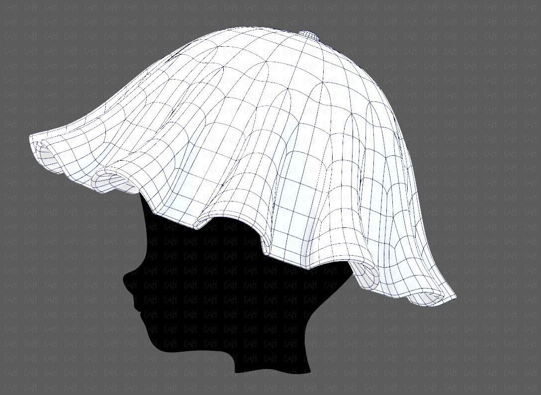 Cap V24 Low-poly 3D model_15