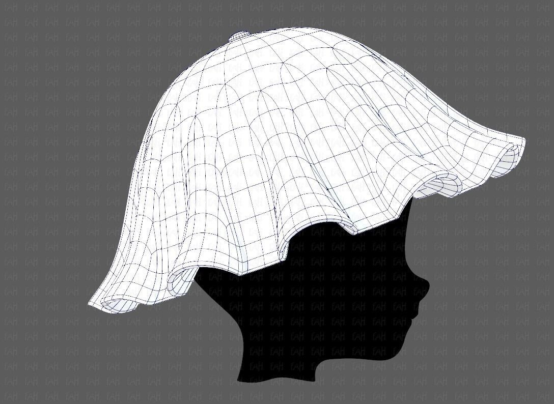 Cap V24 Low-poly 3D model_11