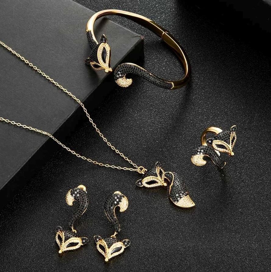 set fox jewelry 3D model_4