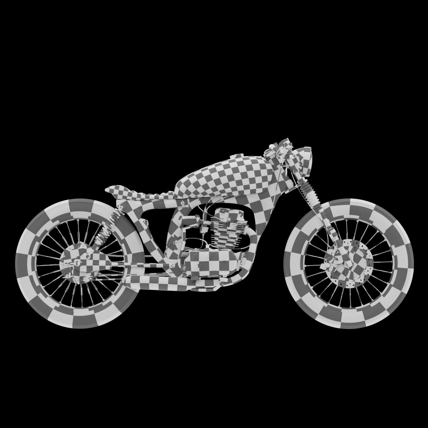 Honda CG125 Caferacer  3D model_6
