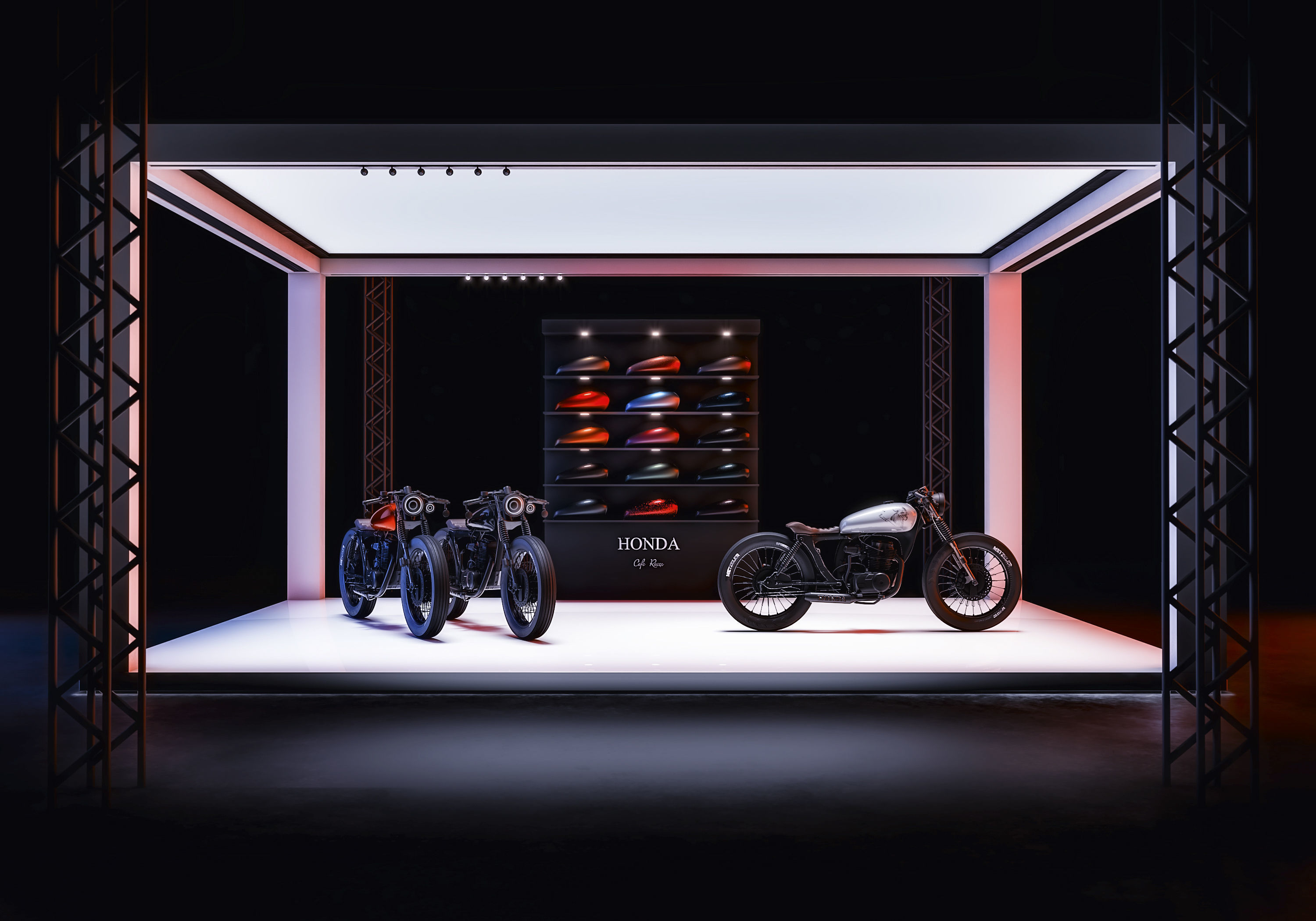 Honda CG125 Caferacer  3D model_3