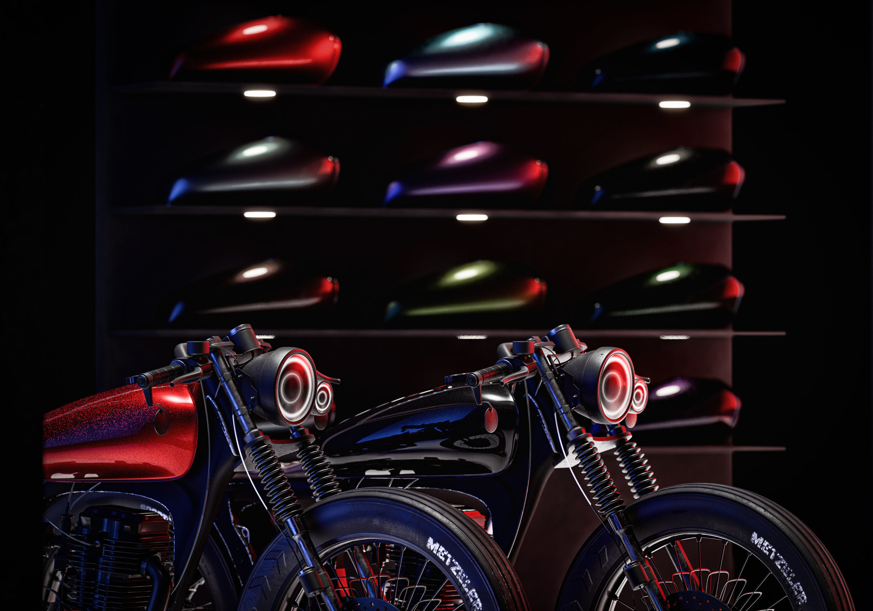 Honda CG125 Caferacer  3D model_4