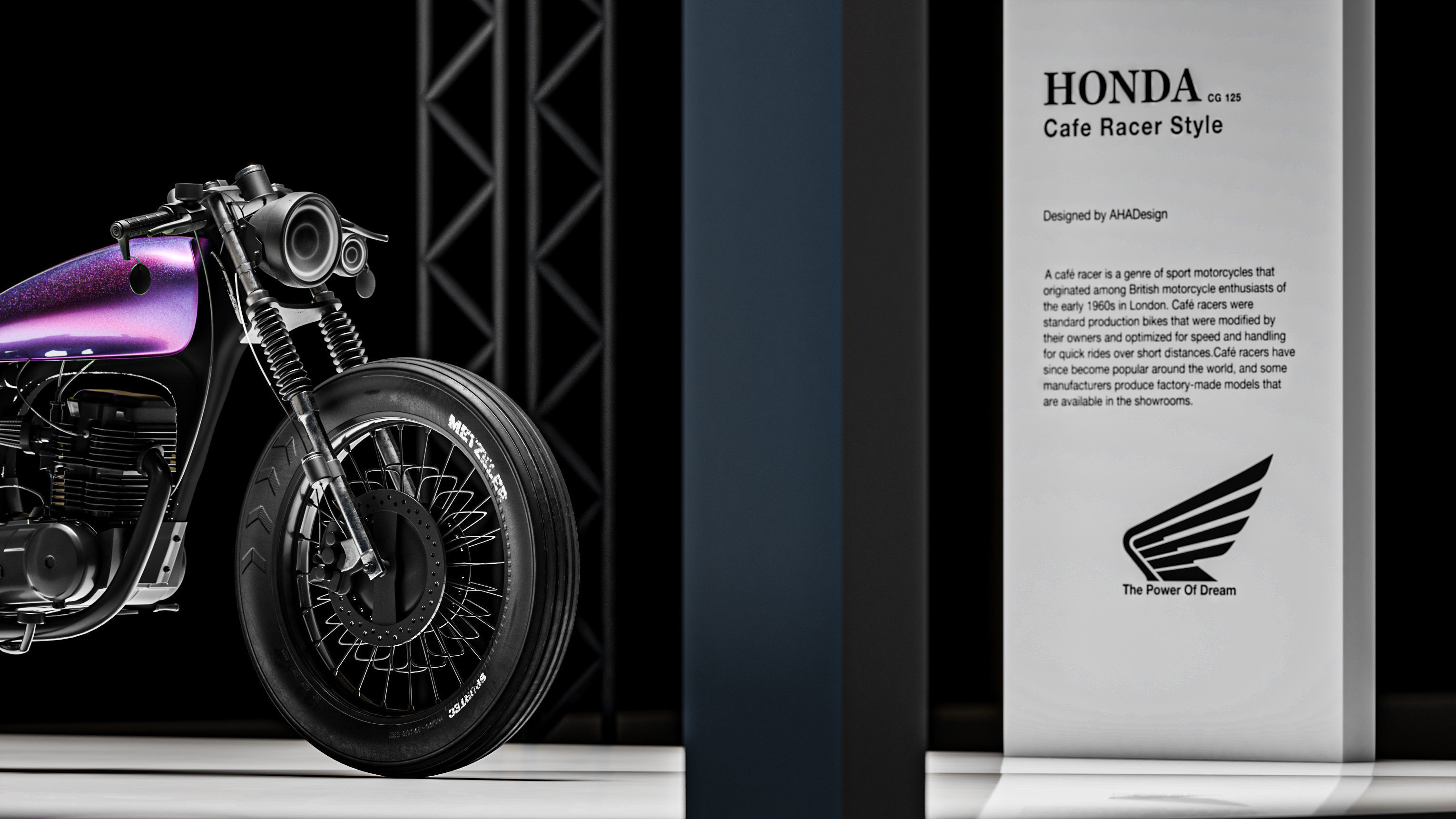 Honda CG125 Caferacer  3D model_1