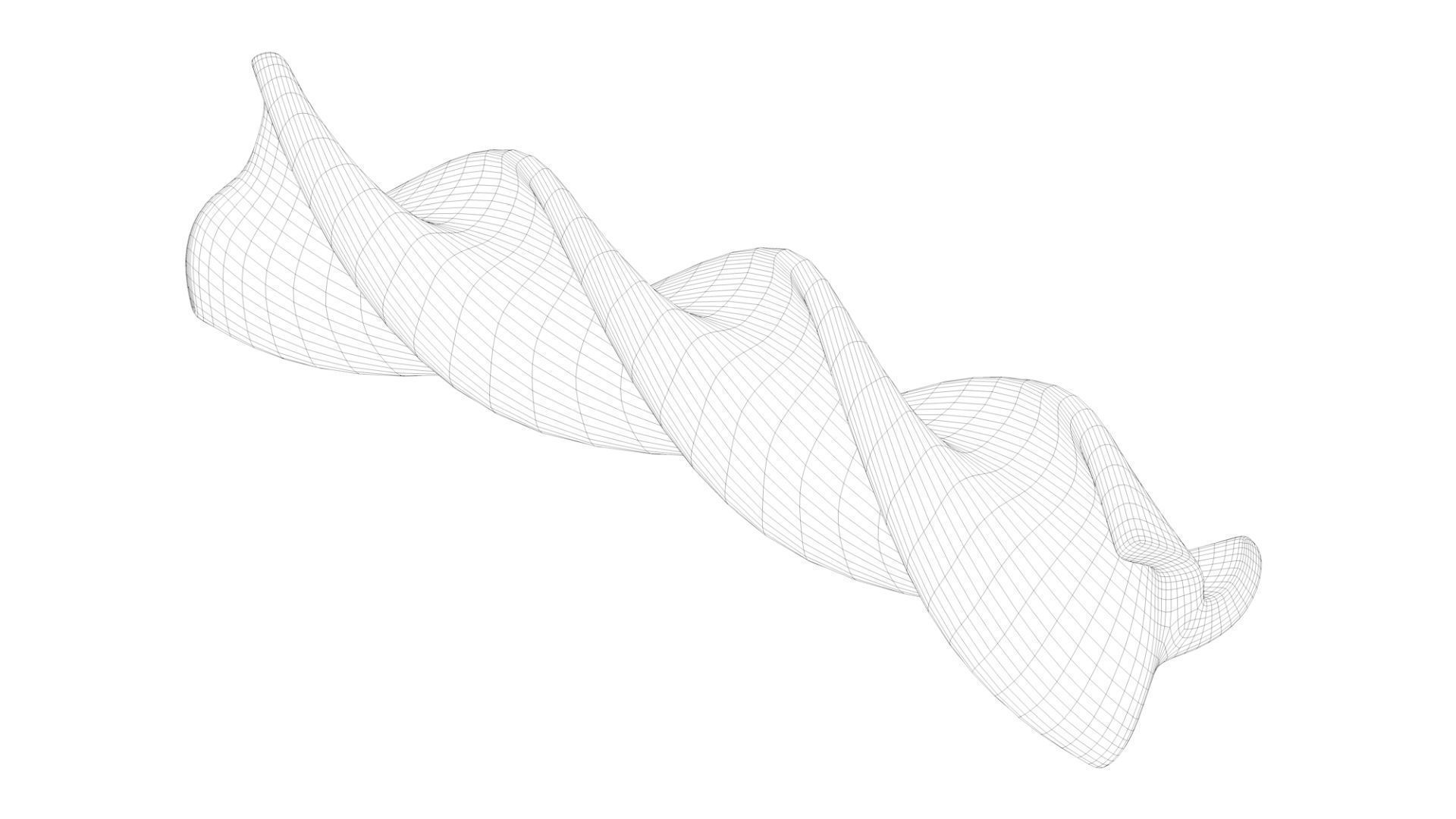 Pasta Small Fusilli macaroni 3D model_6