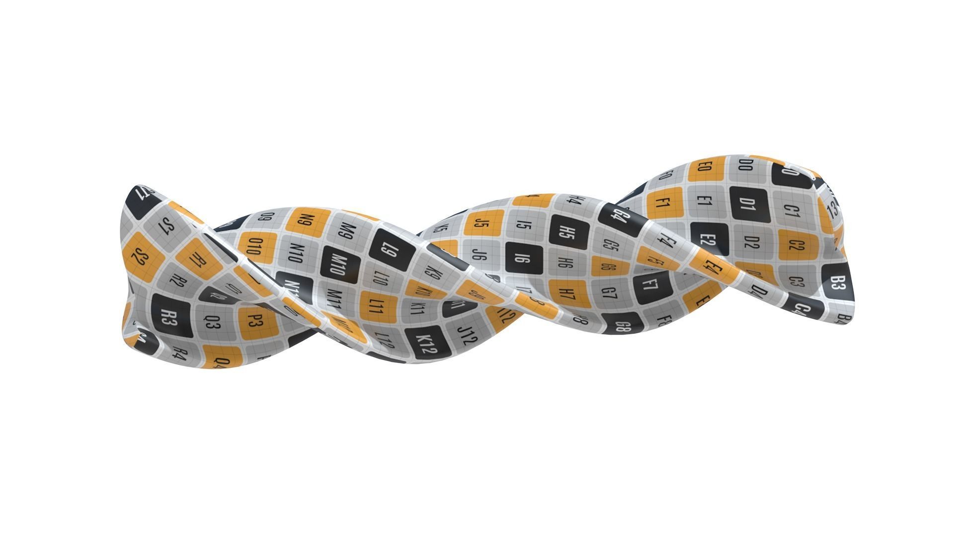 Pasta Small Fusilli macaroni 3D model_2