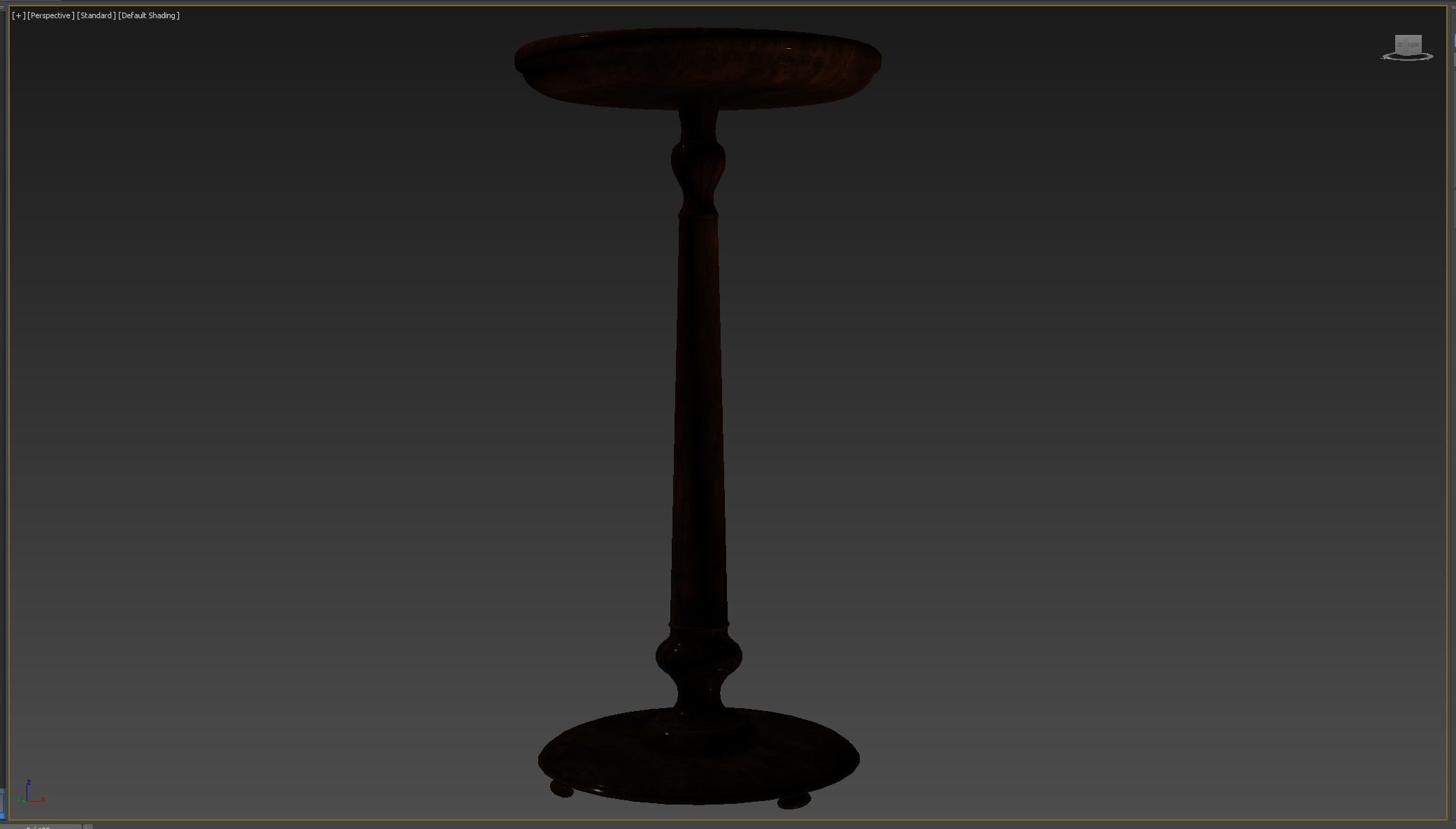 Medieval Table and Banches Low-poly 3D model_12