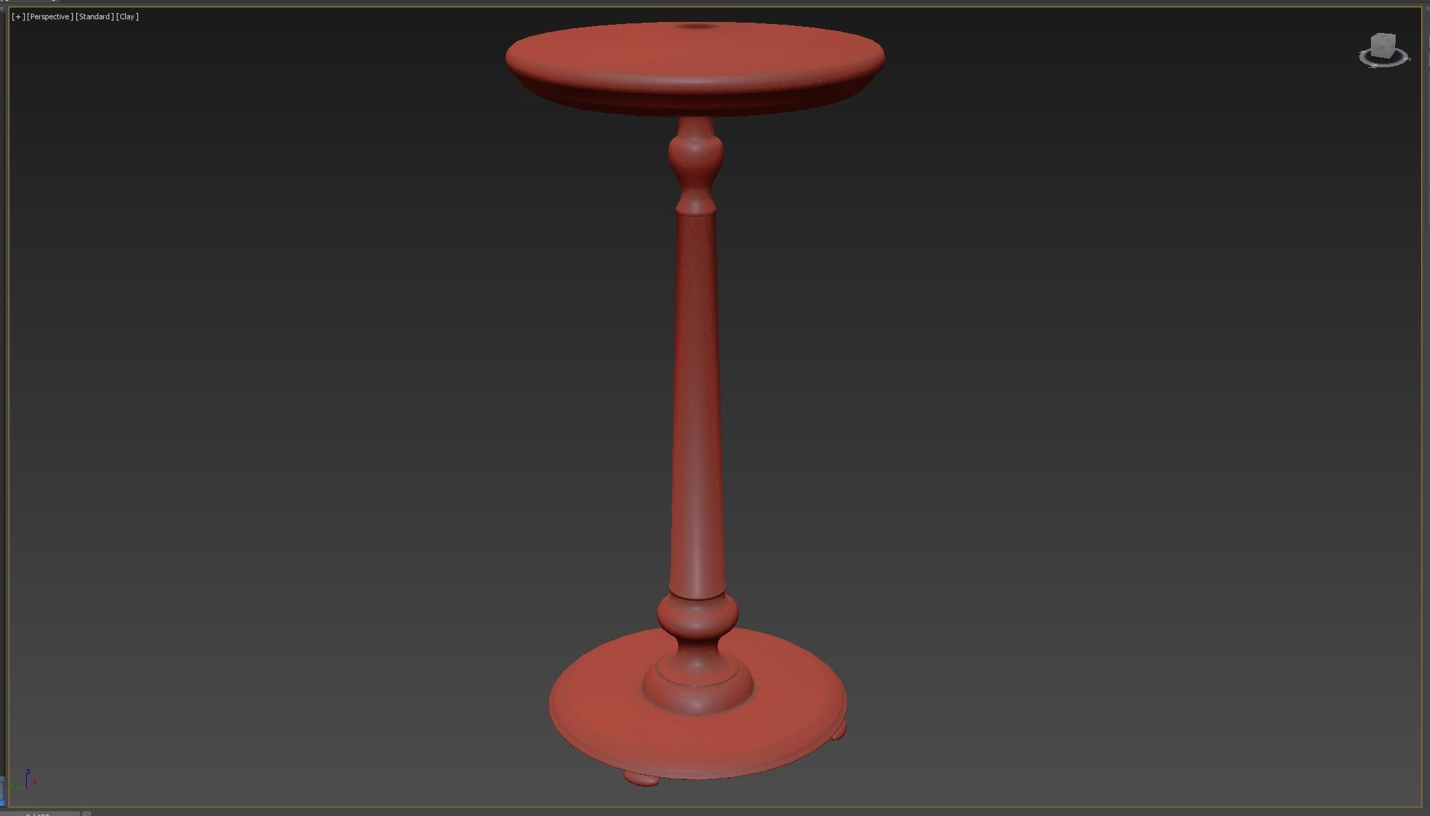 Medieval Table and Banches Low-poly 3D model_14