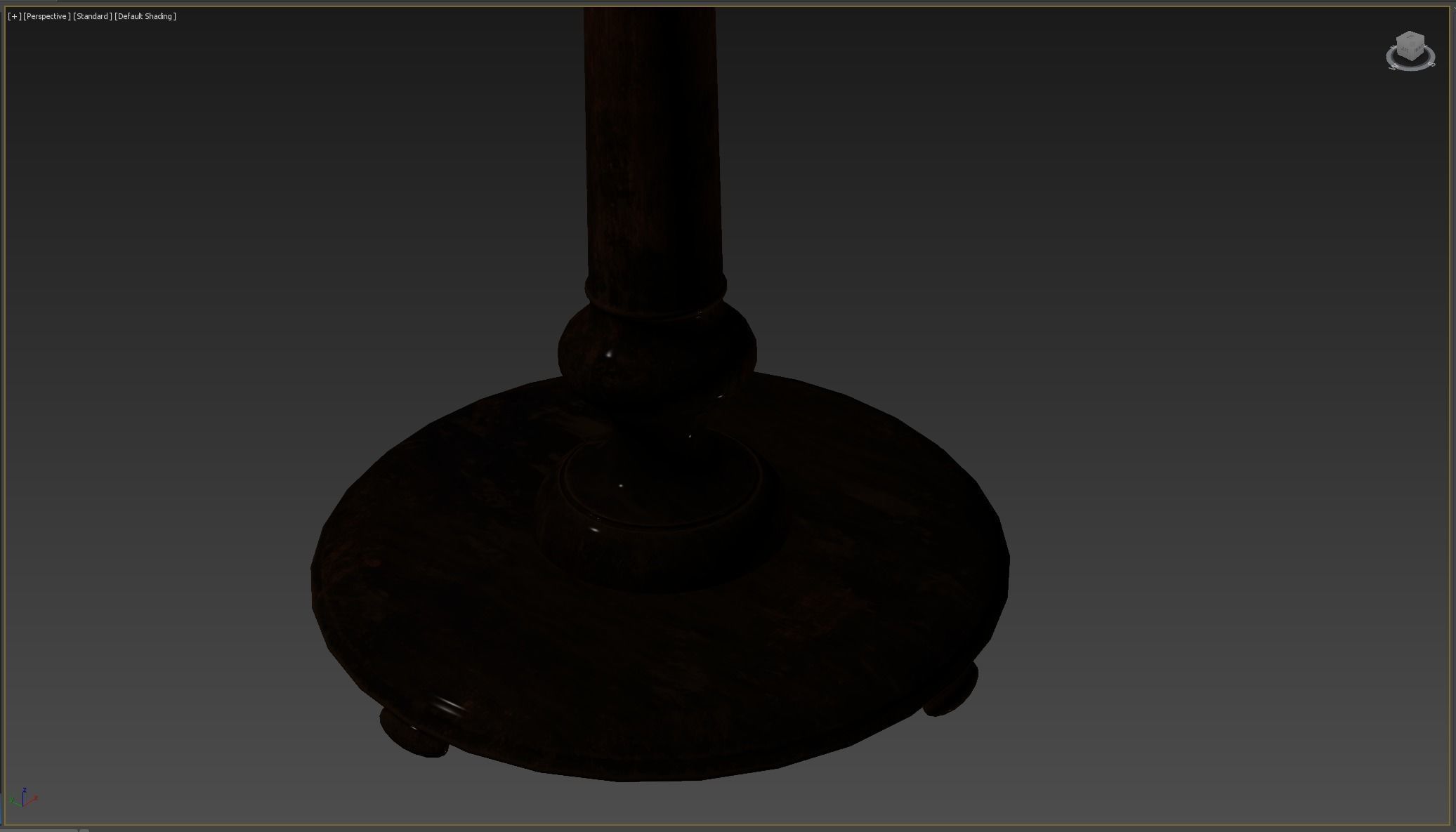 Medieval Table and Banches Low-poly 3D model_13