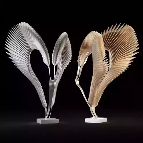 The silent angel sculpture 3D model