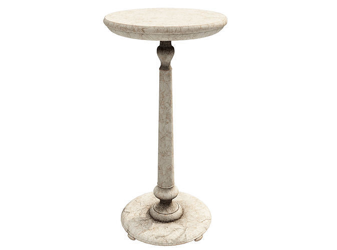 Medieval Table and Banches Low-poly 3D model