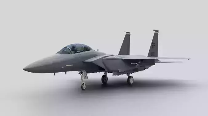 Aircraft F-15E Strike Eagle  Low-poly 3D model
