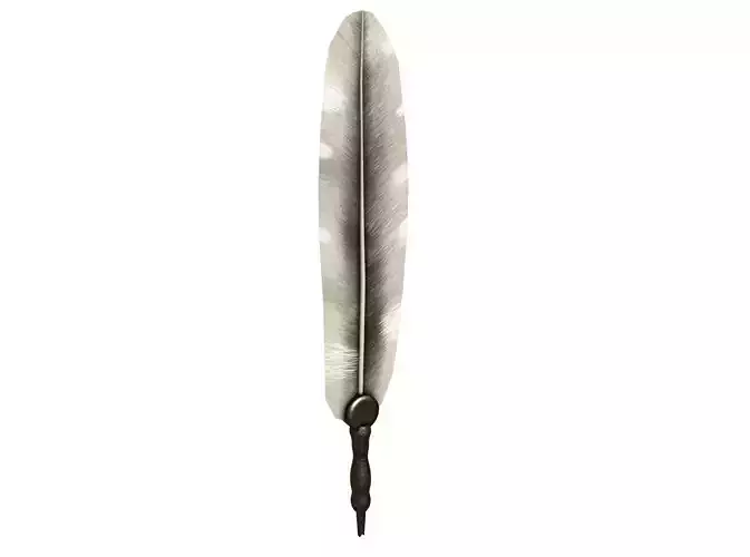 Antique Pen Medieval Pen Low-poly 3D model