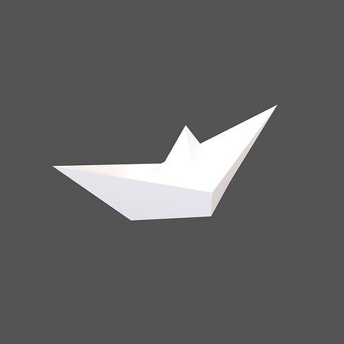Paper Boat v1 001 Low-poly 3D model