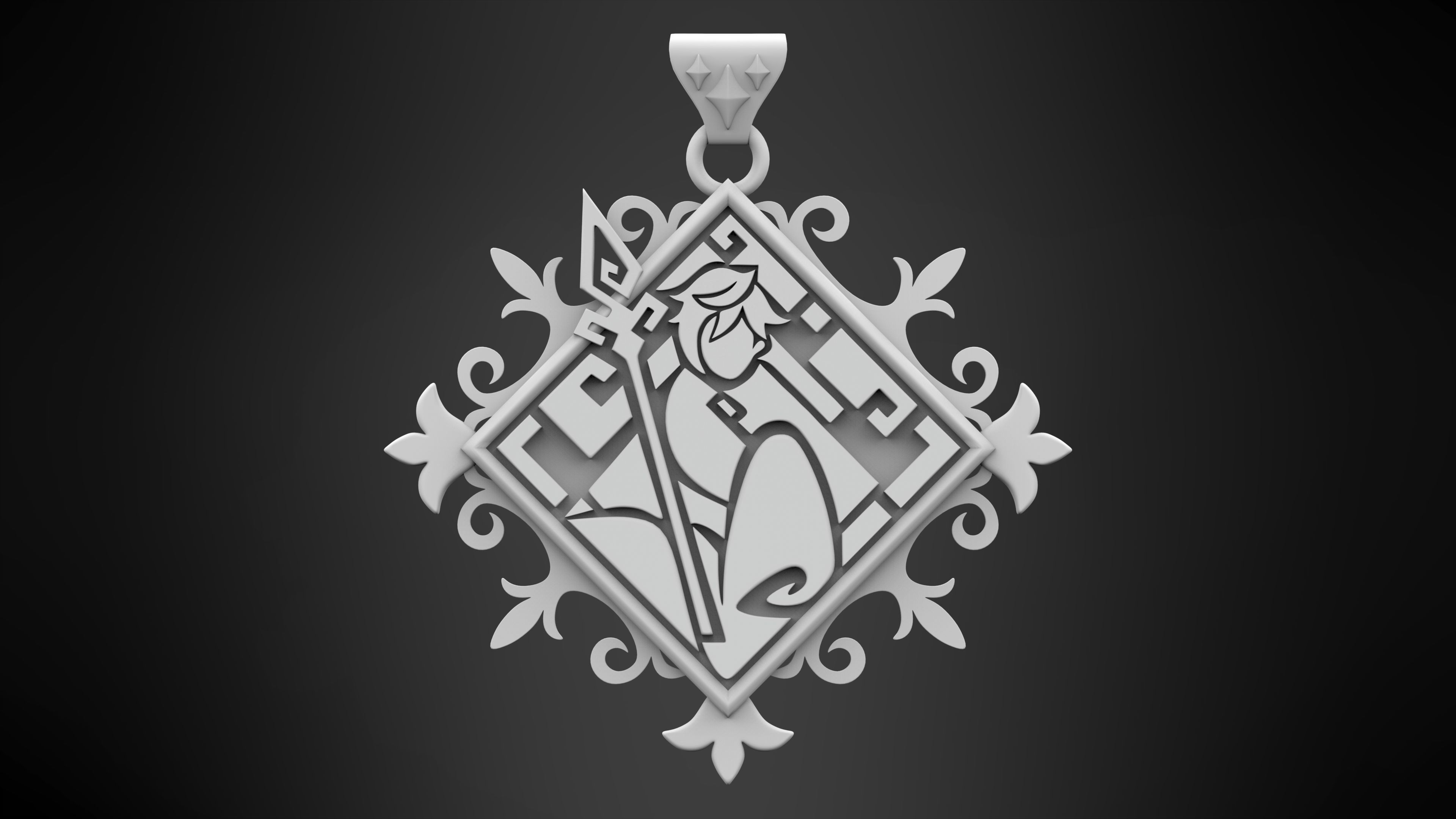 Lapis Dei Pendant  3D print model_5