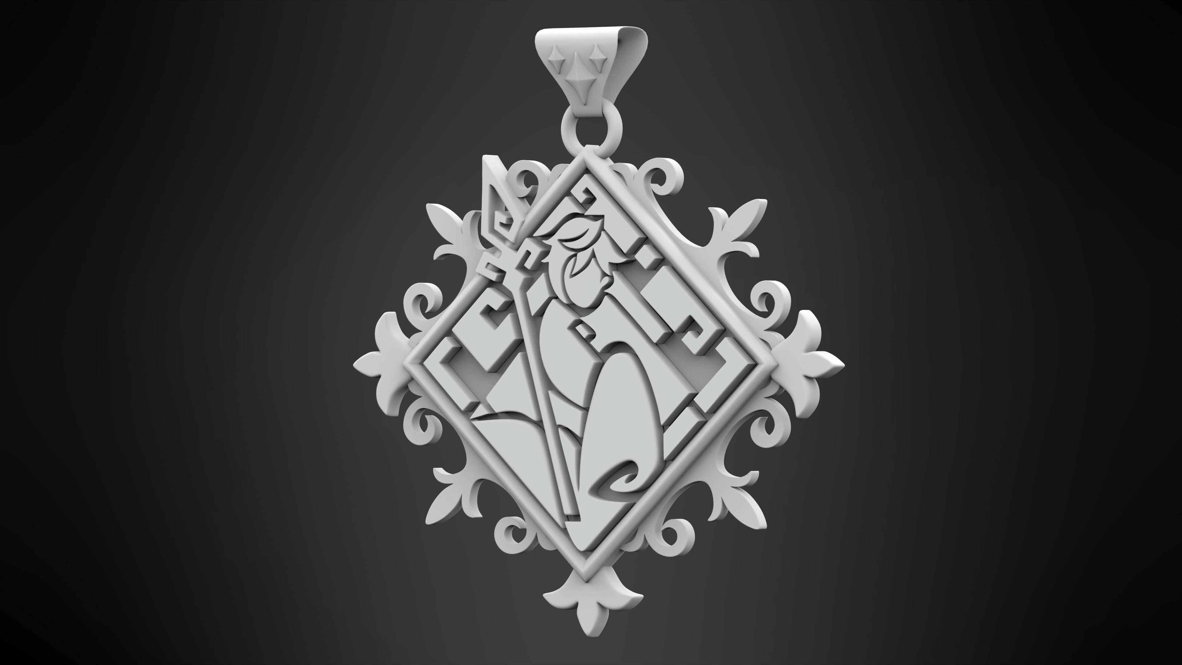 Lapis Dei Pendant  3D print model_4