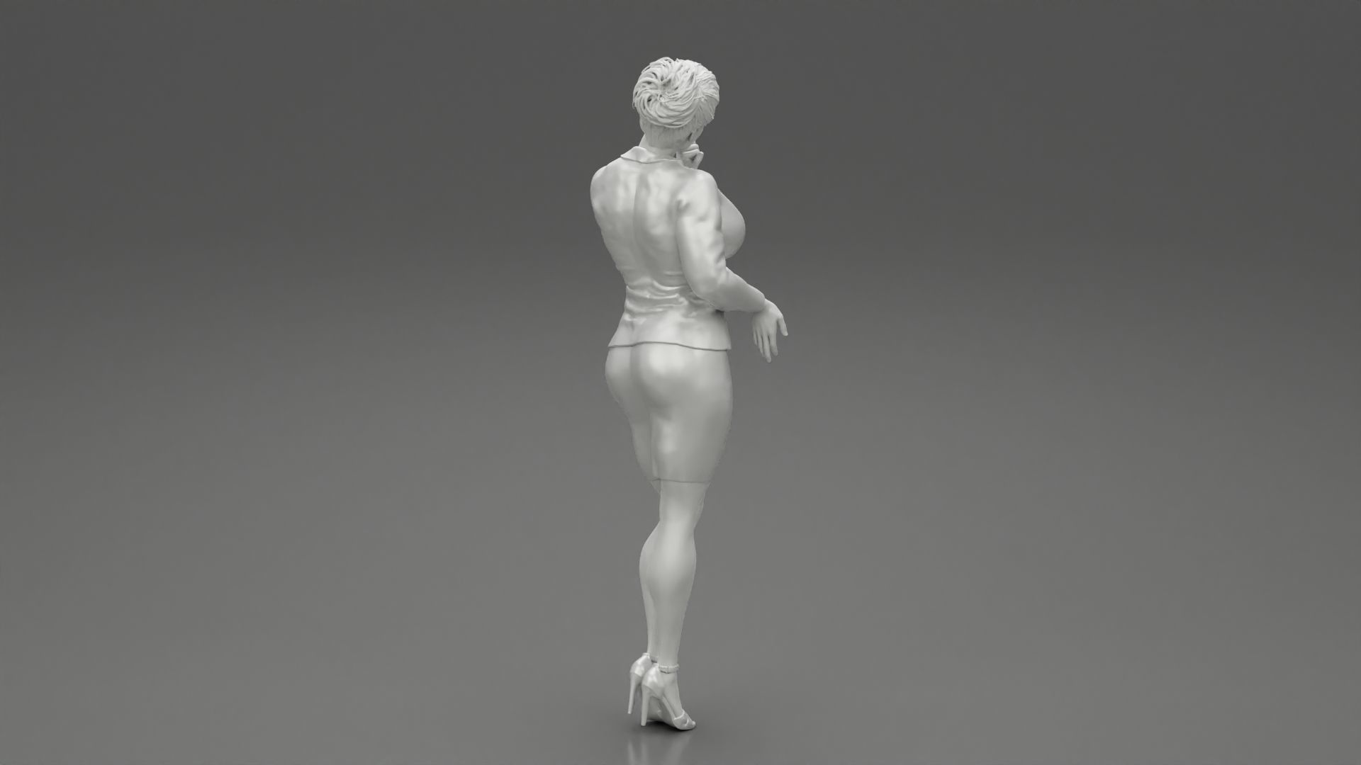 Beautiful Business Woman Thinking Pose 3D print model_9
