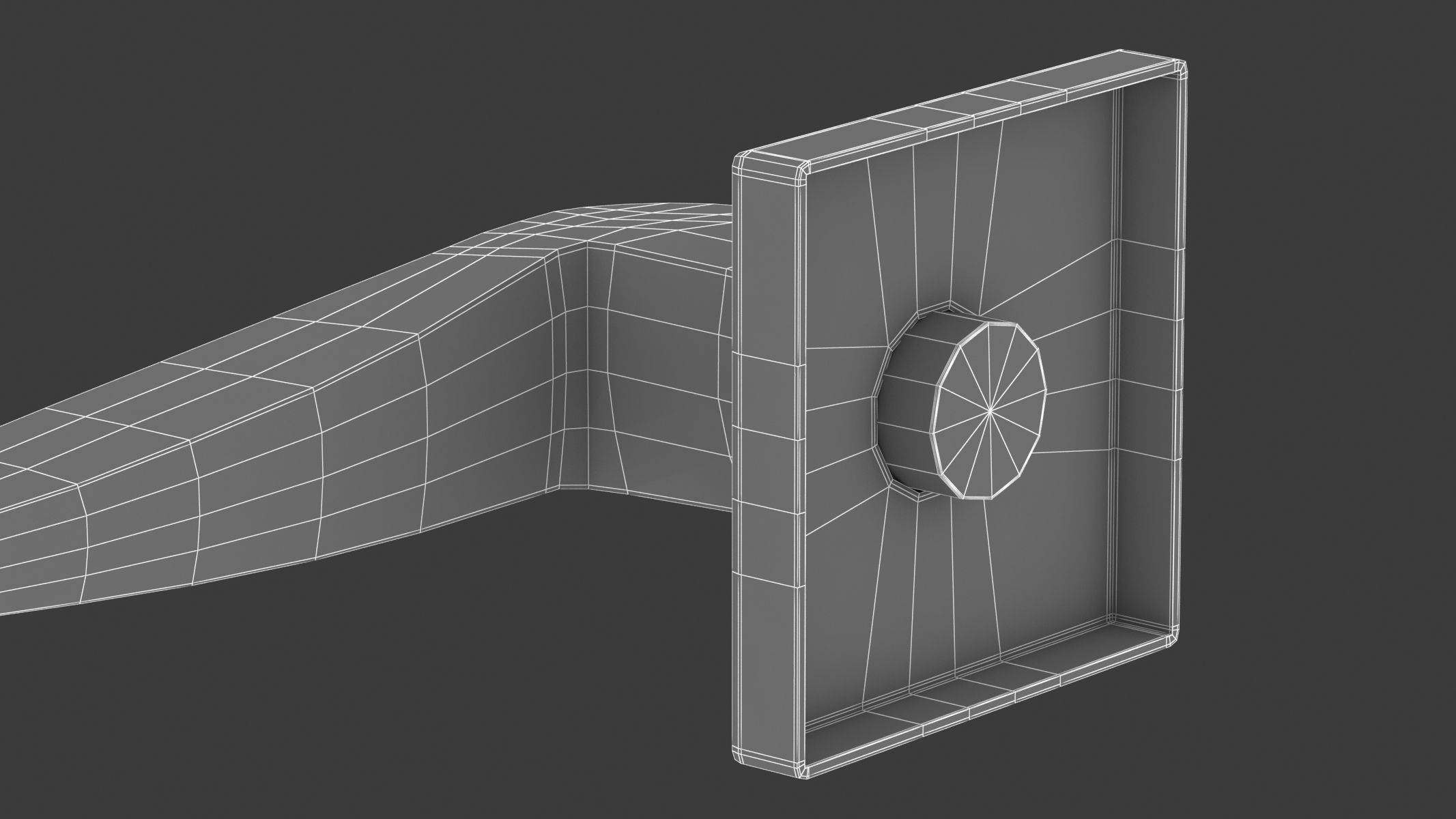 Atlantic Forme Foglia Handle Matt Black  3D model_8