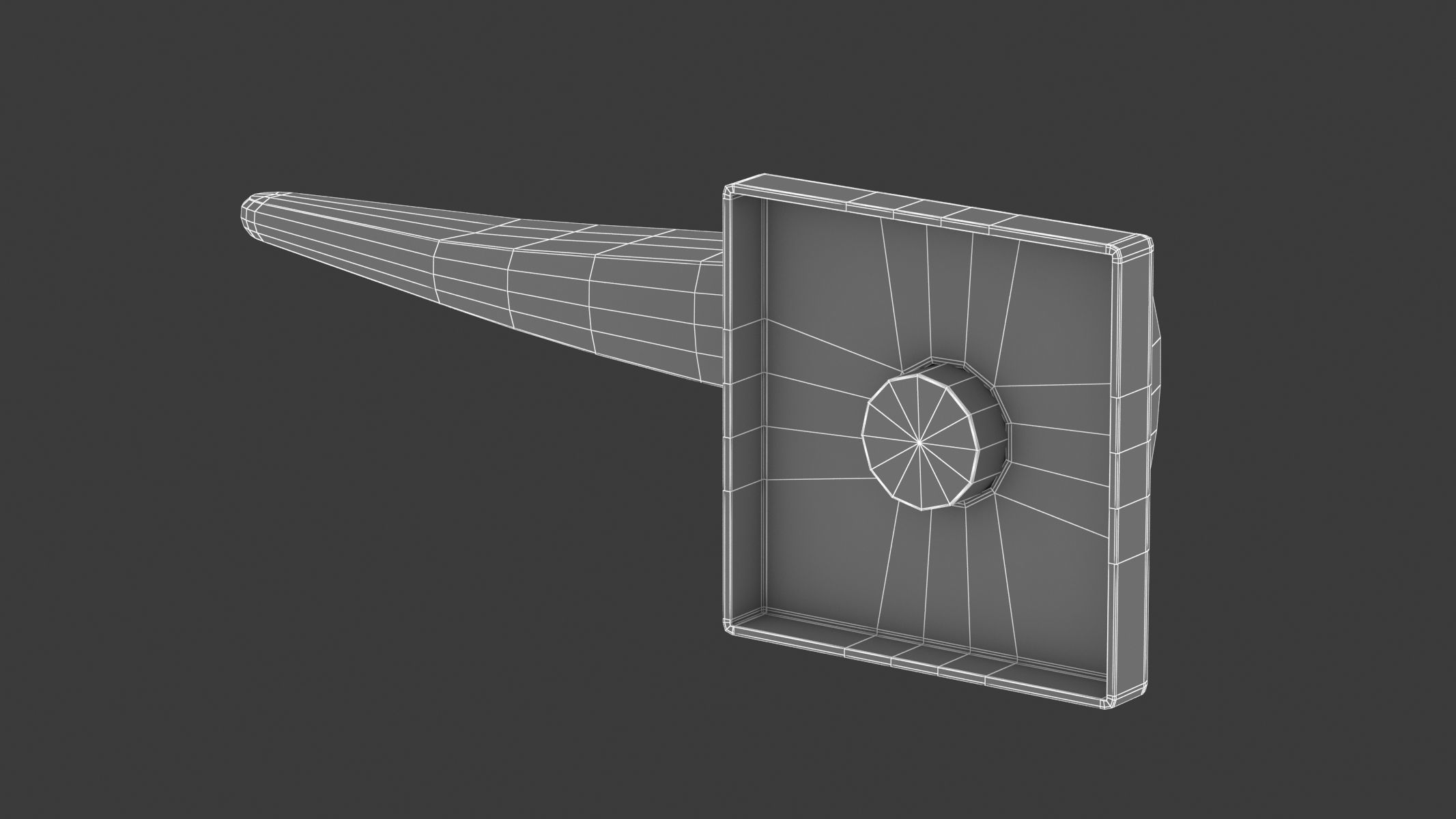 Atlantic Forme Foglia Handle Matt Black  3D model_7