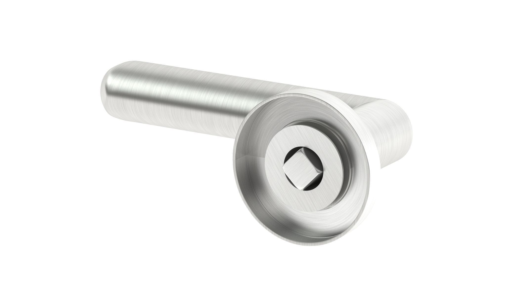 Atlas Lever On Round Rose Door Handle 3D model_2