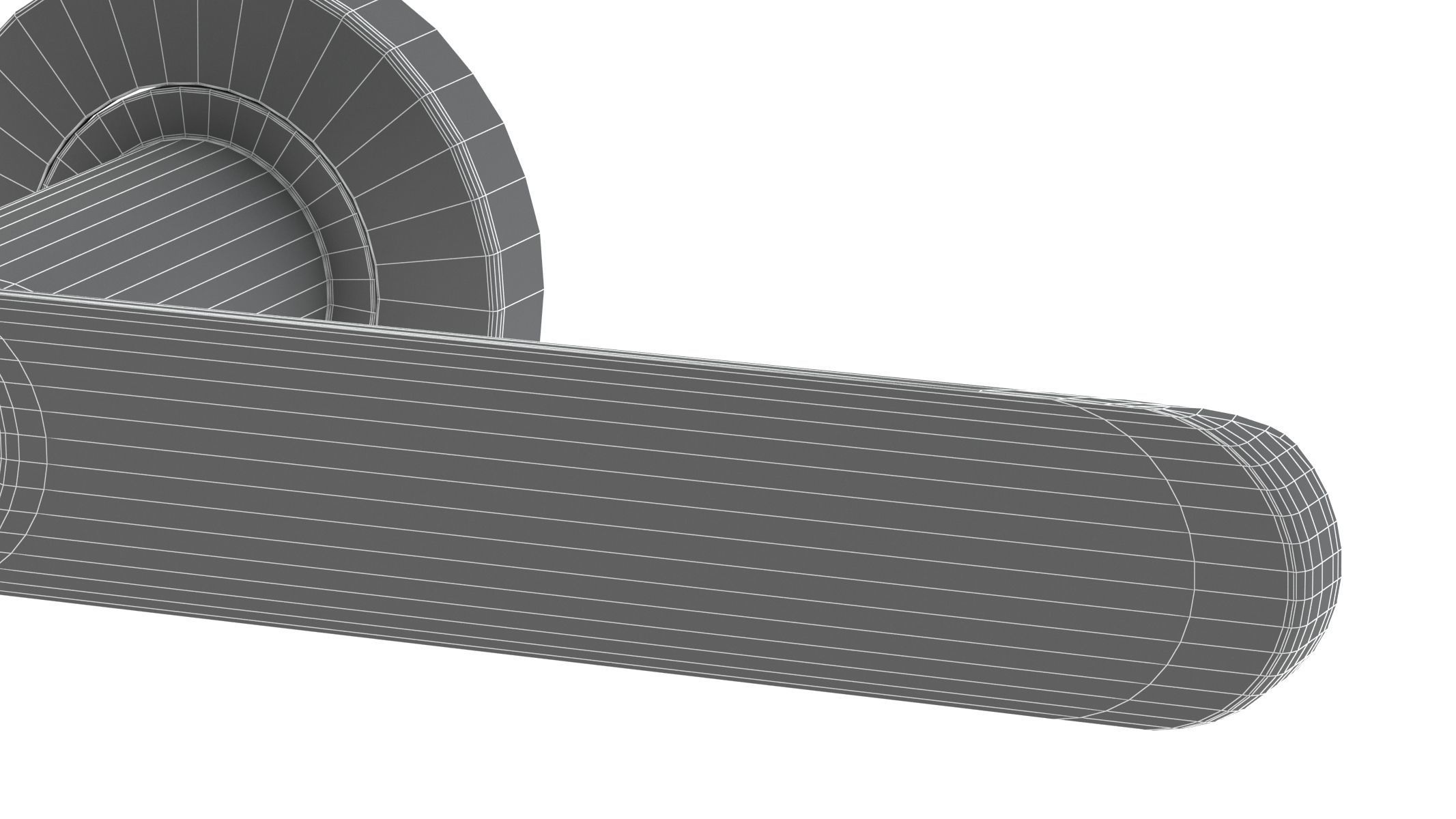 Atlas Lever On Round Rose Door Handle 3D model_9