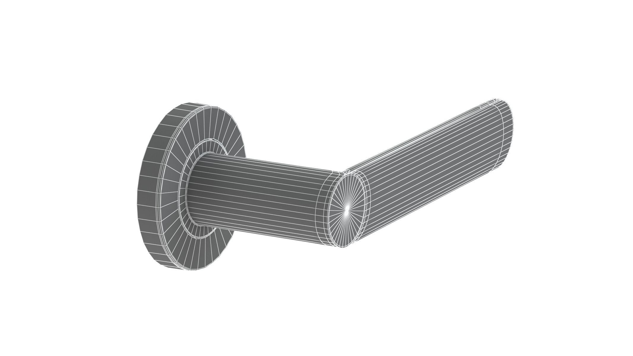 Atlas Lever On Round Rose Door Handle 3D model_6