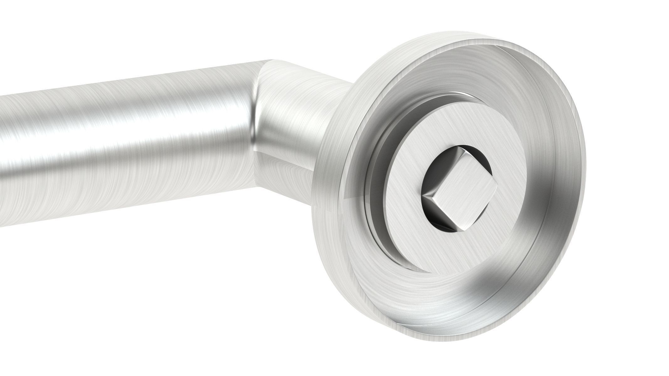 Atlas Lever On Round Rose Door Handle 3D model_3