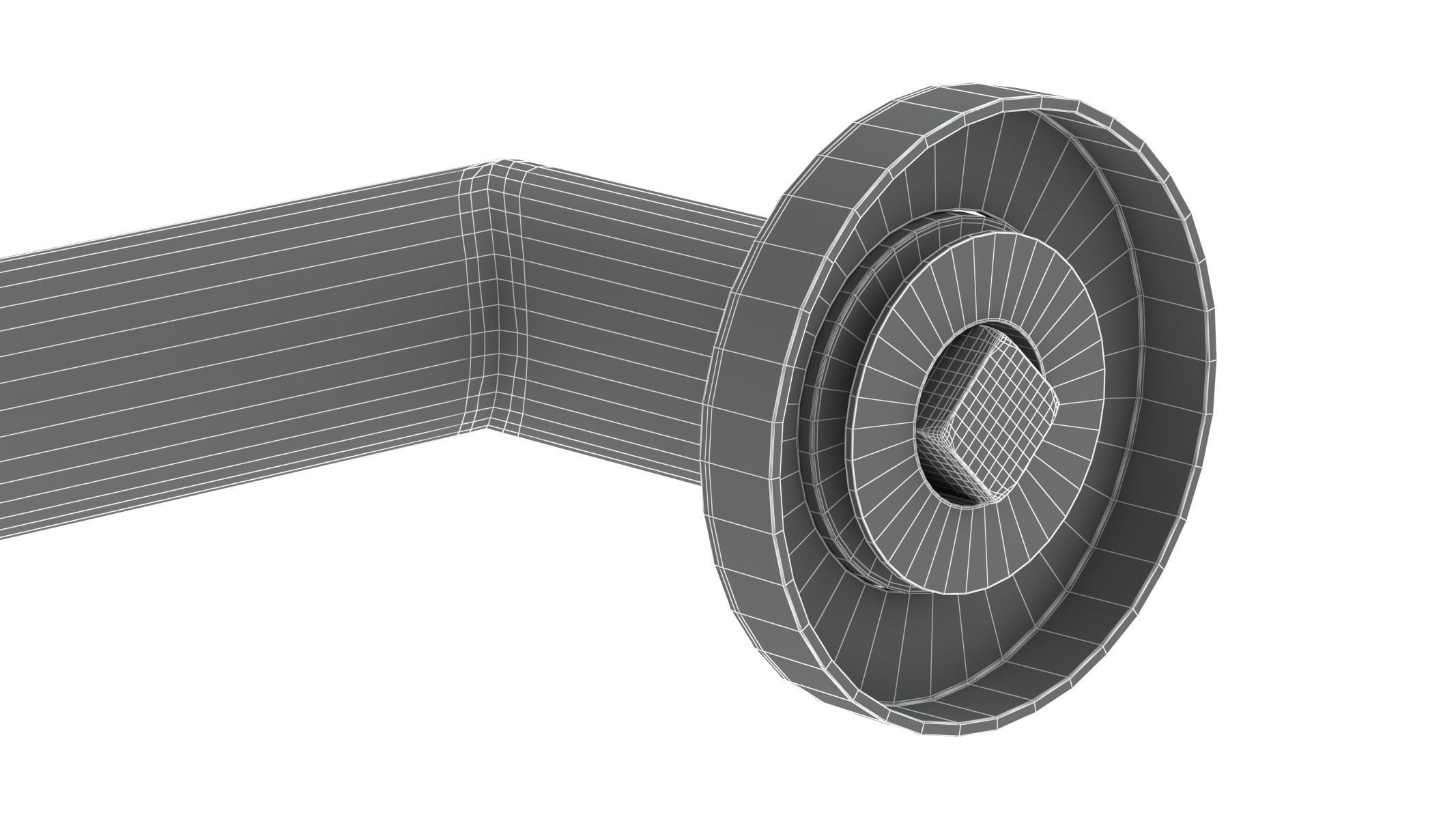 Atlas Lever On Round Rose Door Handle 3D model_8