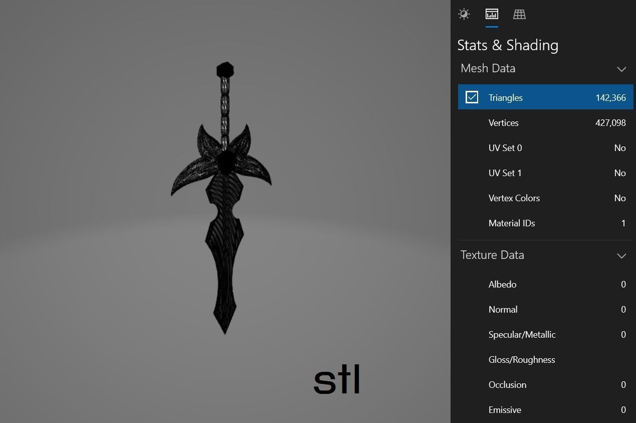 Leaf Sword 3D model_6