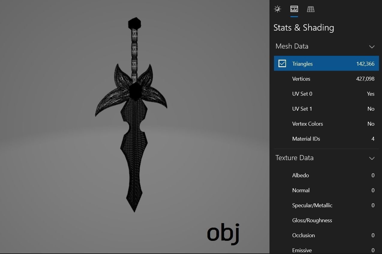Leaf Sword 3D model_5