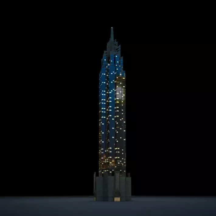 Building Night Skyscraper 3D model | CGTrader