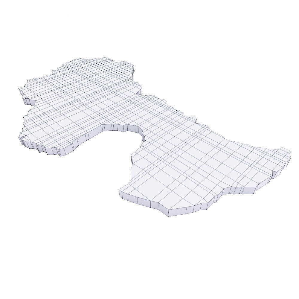 Latvia map 3d model  Low-poly 3D model_4