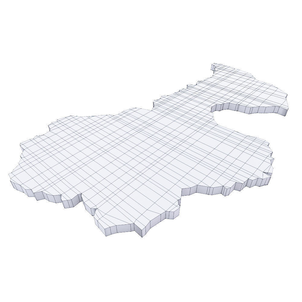 Latvia map 3d model  Low-poly 3D model_3