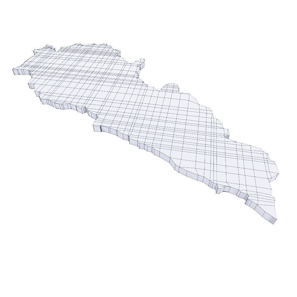 Lebanon map lowpoly 3d model  Low-poly 3D model_3