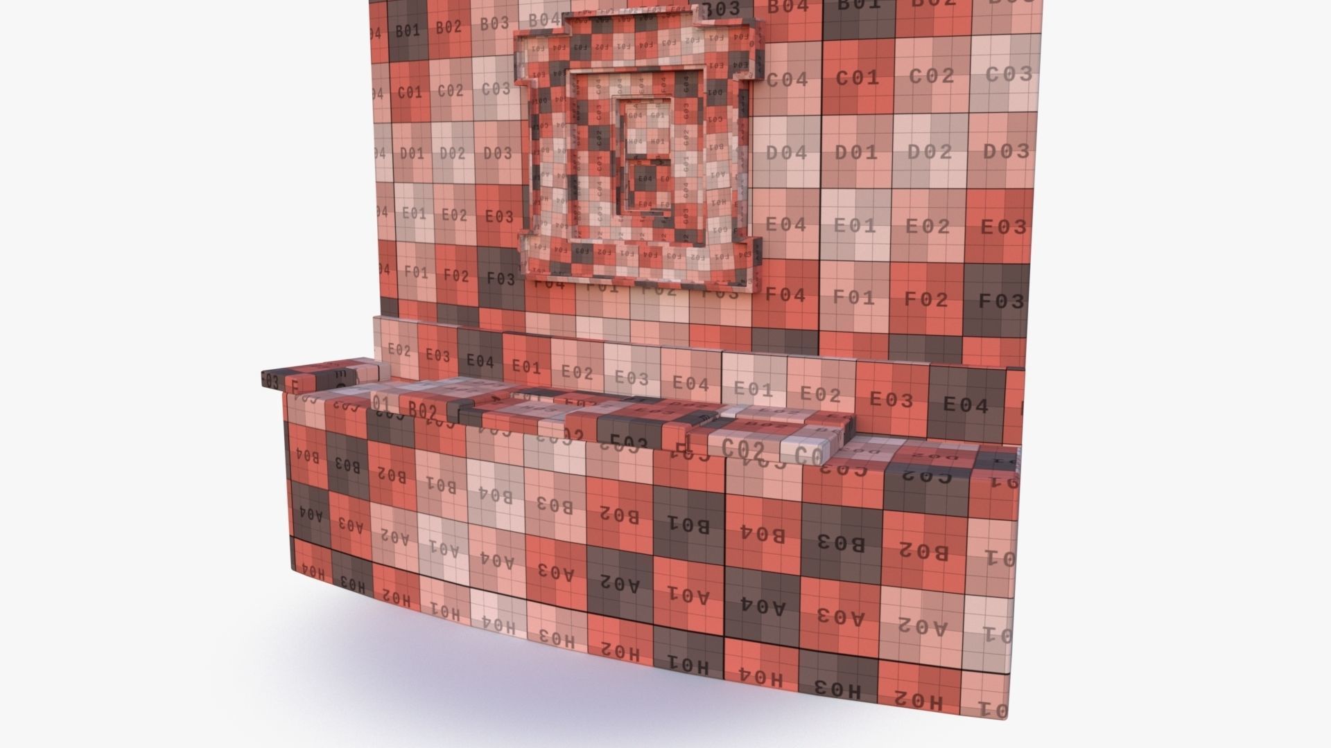 Brick Wall 0002 Modular Low-poly 3D model_19