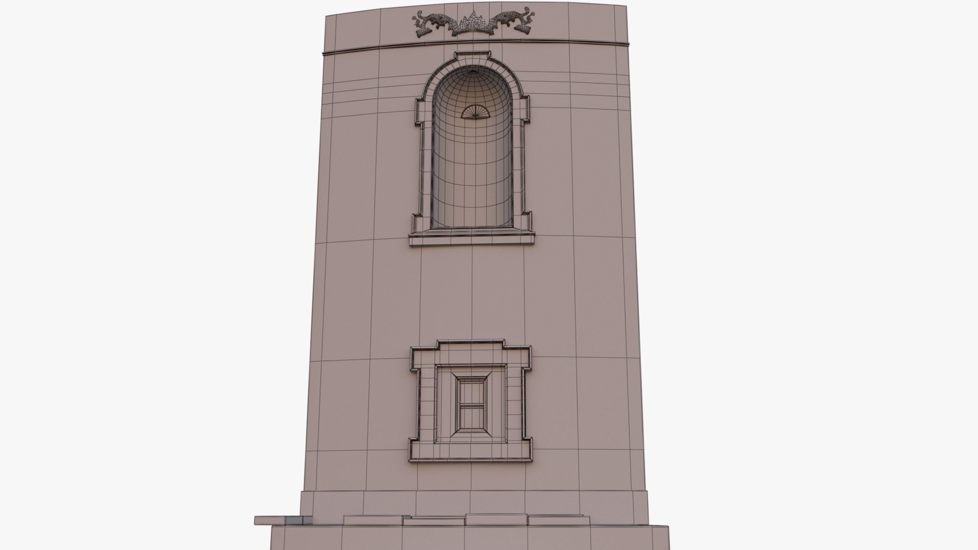 Brick Wall 0002 Modular Low-poly 3D model_26