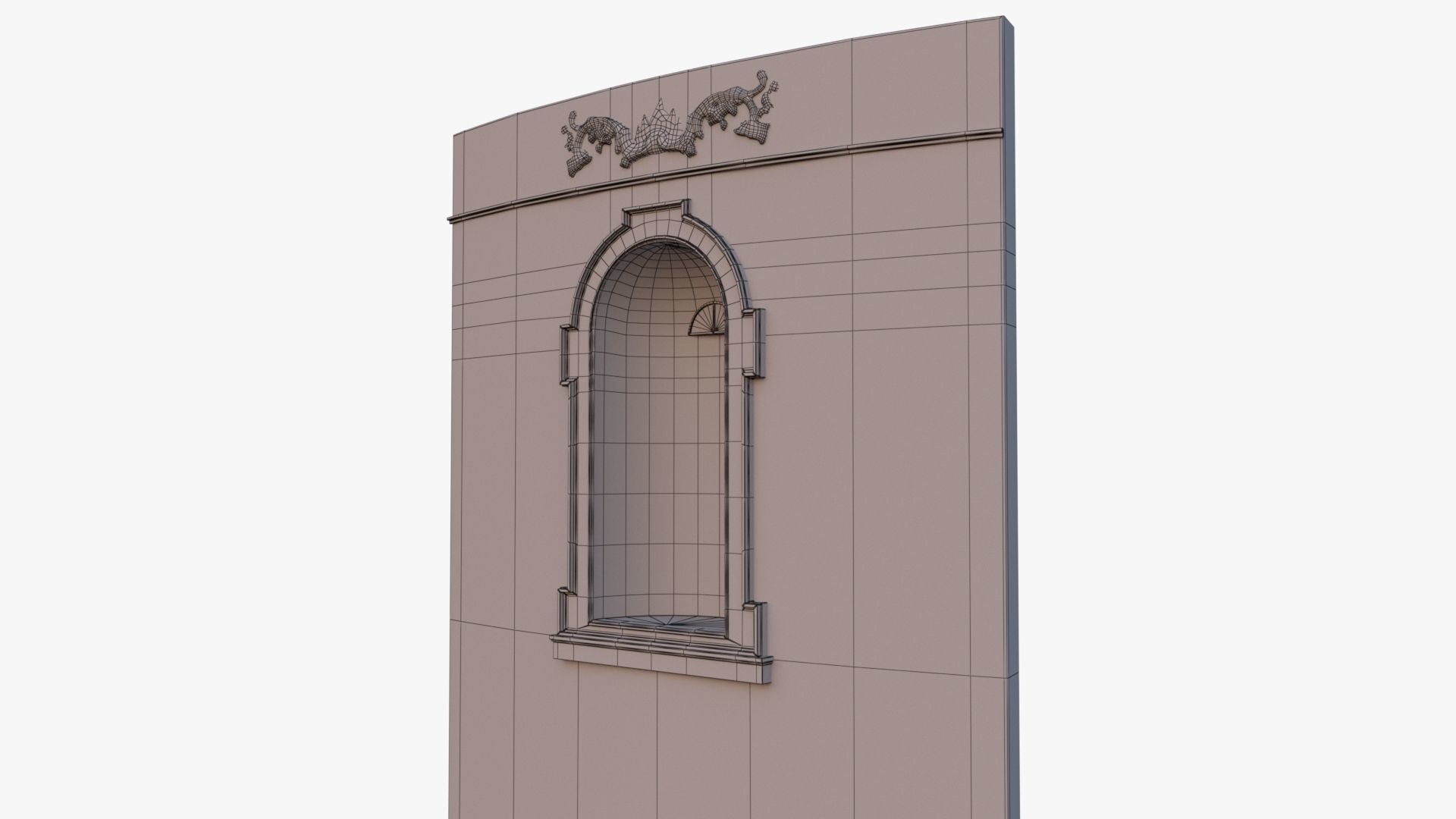 Brick Wall 0002 Modular Low-poly 3D model_22