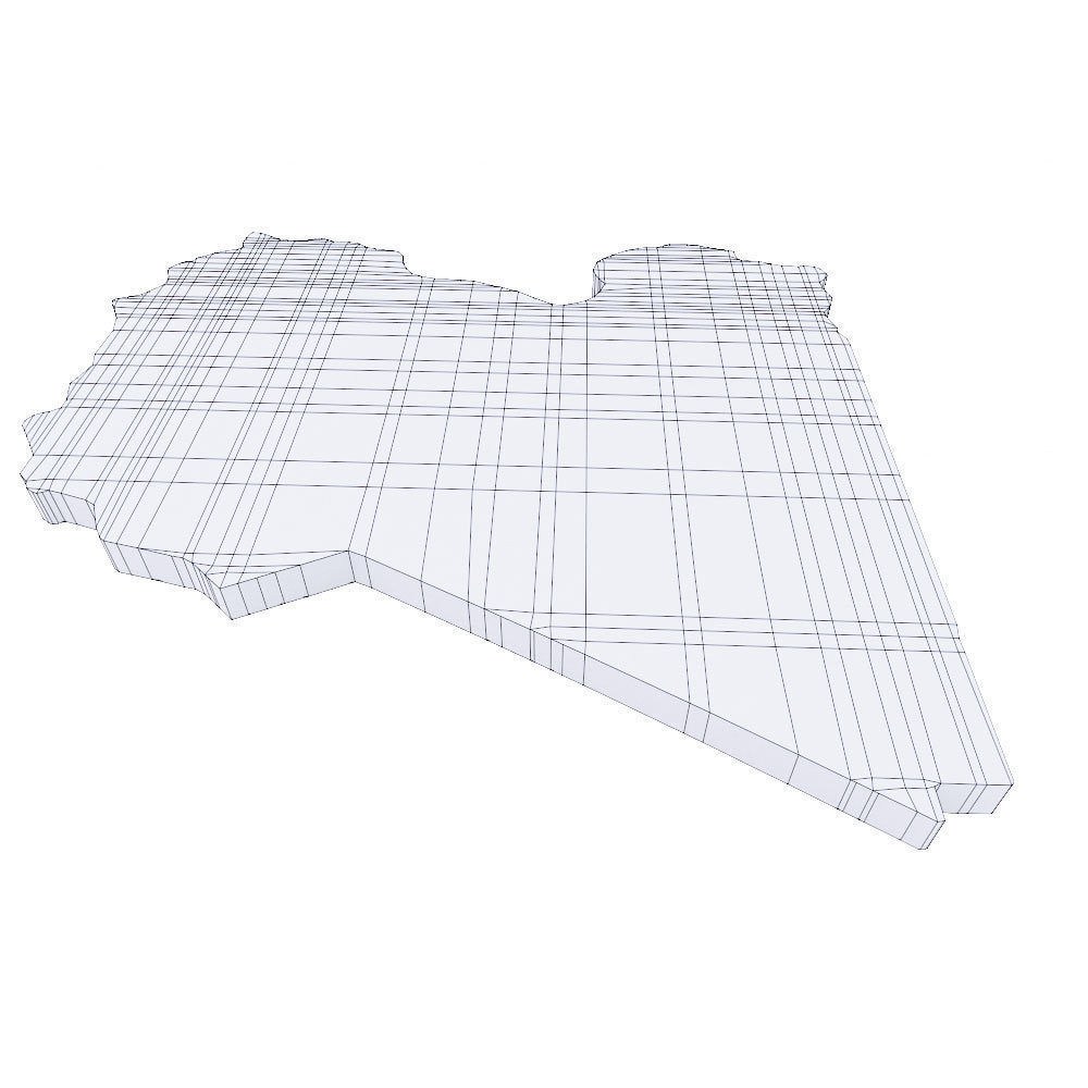 Libya map 3d model  Low-poly 3D model_3