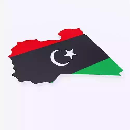 Libya map 3d model 